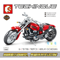 森宝701703科技系列杜卡迪摩托车哈雷拼装积木玩具雅马哈岑岑 701706