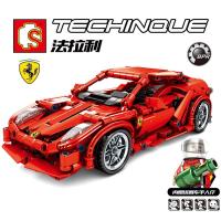 森宝跑车FXX儿童玩具利F1大蜂擎天柱兰博奇龙701020恩佐 红色跑车[603颗粒]积木