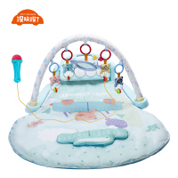 没玩没了婴儿脚踏钢琴健身架0-1岁儿宝宝哄娃音乐玩具毯3 小熊乐园(普通电池)