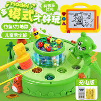 打地鼠玩具婴幼儿童大号女童一周岁半男宝宝1-2-3周岁小男孩4 [配充电+2锤]双层带灯光音乐绿+写字板