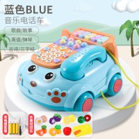 宝宝打地鼠玩具大号幼儿1-2一岁半宝宝玩具启蒙早教男孩女孩3 [充电板]多功能蓝色车+可切水果