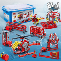 兼容乐高邦宝积木拼装物理科技太阳能电路玩具齿轮电子创意机器人 6901手摇发电[758粒][送C]