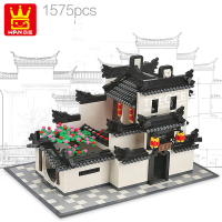 兼容乐高积木世界建筑系列泰姬陵大型天坛拼装高难度小玩具男孩子 徽派建筑