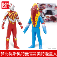 万代欧布奥特曼决战软胶罗索布鲁麦克斯维克特利泰罗人偶怪兽套装 梦比优斯奥特曼（炽热勇气形态）超决战-美特隆星人