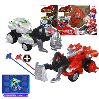 正版庄臣反斗战车玩具升级帝王龙剑刃虎儿童拉条蓄力汽车炫斗对战 【组合】帝王龙+机战狼【送加强版武器2套】