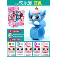 小猫咪手环玩具儿童卡通啪啪圈小女孩子幼儿宝宝电子手表带音乐男 [蓝色]声光智能电动手表