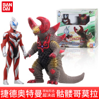 万代捷德奥特曼玩具软胶迪迦赛罗怪兽超决战系列可动模型偶公 捷德奥特曼原始形态骷髅哥莫拉[送8张奥特曼系列卡片] 正品保证