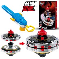 奥迪双钻飓风战魂5陀螺玩具战神之翼新款儿童男孩梦幻3发光战斗盘 [合体加速]烈破炎龙