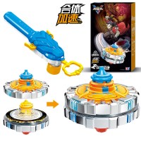 奥迪双钻飓风战魂5陀螺玩具战神之翼新款儿童男孩梦幻3发光战斗盘 [合体加速]狱火雷锤