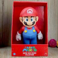 大号超级玛丽公仔摆件玩具马里路易基兄弟绿龙耀西可动玩偶模型 [大号盒装玛丽(红帽)] [!!当天发货]