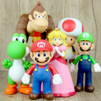 超级玛丽手办模型 马里路易 耀西 库巴 绿龙公主公仔玩偶摆件玩具