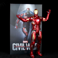 正版漫威复仇者联盟蜘蛛钢铁侠MK85手办模型发光可动人偶摆件