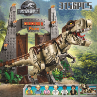 兼容乐高恐龙模型暴龙侏罗纪世界雷克斯霸王龙75936拼装积木玩具