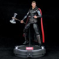 正版 漫威复仇联盟4 雷神惊奇队长手办模型可动换头人偶玩具 漫威[雷神(发光底座支架)] [!!当天发货]