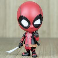 Q版英雄双刀战斗死侍手办模型 小贱贱车载摇头摆件装饰品公仔玩 [(单刀款)死侍可摇头送双面胶] [!!当天发货]