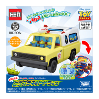 TOMY多美卡迪士尼玩具总动员4三眼公仔披萨星球运输卡车150251