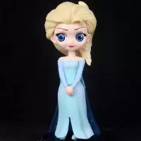 Q版婚纱灰姑娘美人鱼贝尔茉莉公主摆件 生日蛋糕情景装饰烘焙玩偶 盒装【（大头版）艾莎】 【！！当天发货】