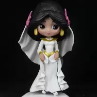 Q版婚纱灰姑娘美人鱼贝尔茉莉公主摆件 生日蛋糕情景装饰烘焙玩偶 盒装[(大头版)茉莉婚纱版] [!!当天发货]
