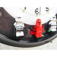 原创兼容乐高星球大战人仔挂钟儿童房墙面装饰时钟表静音DIY拼装 星球挂钟+人仔DIY拼装(白框) 12英寸