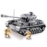 军事坦克车拼装玩具男孩子6兼容乐高8拼图儿童智力10周岁模型 82010德国四号坦克F2型