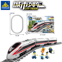 开智积木兼容乐高电动轨道火车列车和谐号复兴号高铁拼插模型玩具 98229复兴号(红白)