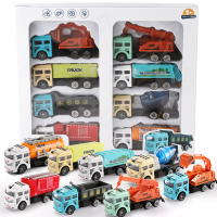 儿童罐罐车玩具车水泥搅拌车挖掘机合金金属工程车模型套装各类车 惯性工程车8件套[礼盒装]