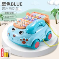 儿童玩具多功能1一岁半宝宝9个月6到12婴儿启蒙早教女孩男孩8 [充电版]打地鼠电子琴电话机多合一玩具车蓝色