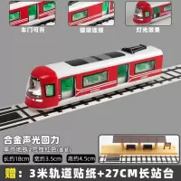 磁悬浮列车模型仿真合金玩具车火车车头复兴号高铁模型儿童玩具车 地铁红[盒装]