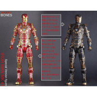 Crazytoys复仇者联盟钢铁侠MK41红色限定版黑色骨骼静态手办模型