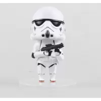 星球大战Star wars 2款 黑武士 白兵粘土人 盒装模型 摆件 礼品 Q版白兵 高度约:10cm