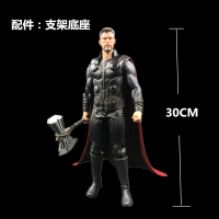 漫威真人版复仇者联盟1:6钢铁侠mk50静态手办模型摆件配真人头 暴风战斧雷神 产品高度约:29-34CM