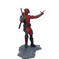 漫威超级英雄死侍小贱贱Deadpool1/6战斗场景静态模型手办摆件 关注收藏推荐 高度约26CM