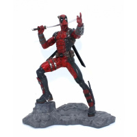 漫威超级英雄死侍小贱贱Deadpool1/6战斗场景静态模型手办摆件 死侍(不可关节) 高度约26CM