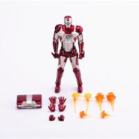 国产漫威钢铁侠系列普通版豪华版1/12可动关节MK5模型手办摆件 钢铁侠/MK5/普通版/没支架 产品高度:约15cm