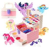 杜丽莎儿童化妆品套装公主彩妆盒女孩玩具女童宝宝指甲油 宝莉开心乐园手提箱送化妆刷+指甲油