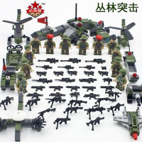 兼容乐高二战运兵汽车飞机模型积木军事拼装玩具男孩6-12岁 122