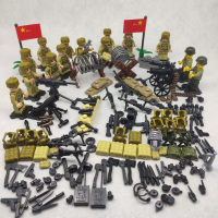 兼容乐高军事血战上甘岭二战人仔士兵积木玩具抗美援朝半岛集结号 上甘岭小队52