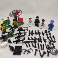 光荣使命兼容乐高游戏场景人仔现代警察军事人偶拼装玩具积木 中国海军