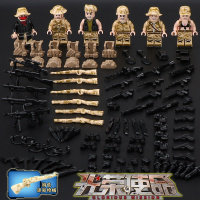 兼容乐高积木军事防爆警察装甲车船皮划艇拼装玩具少儿军队男孩子 光荣使命