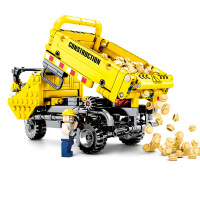 森宝701350 机械密码石峰三轮车兼容乐高小颗粒男孩拼装积木玩具