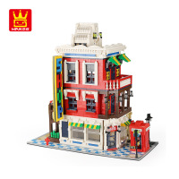 小颗粒城市街景转角商店DIY积木拼插玩具6311兼容乐高