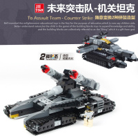 杰星反恐军事系列 启蒙组装拼装小颗粒积木玩具29018-29030 29023机关坦克