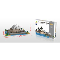 伟力拼插积木城堡巴黎铁塔著名建筑模型兼容乐高王国大厦太和殿 YZ061澳洲歌剧院