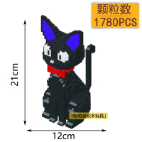 微型成人钻石兼容乐高小颗粒拼插积木玩具动物宠物狗哈士奇 吉吉猫BABU8806
