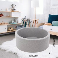 ins婴儿童网红波波球池加厚海洋球池围栏室内家用宝宝玩具游戏池 升级加厚原创纹理灰干球池