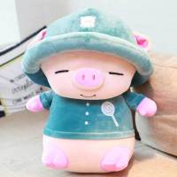 粉猪公仔布娃娃女孩睡眠抱抱猪大狗猪床上洋娃娃超大卡通 墨绿色 45厘米（可插手款）