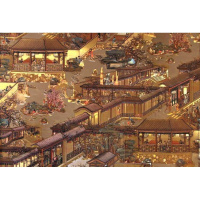 清明上河图拼图立体塑料小颗粒大型6000成年网红抖音超难减压玩具 清明上河图夜景木质2000片