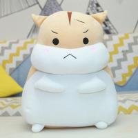 苍鼠柔软可爱。新款怪搞仓鼠床上布娃娃小号抱枕毛绒玩具公仔 黄生气 （可插手款）60cm（箱装+玫瑰）