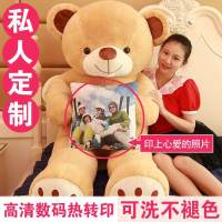 女孩萌泰迪可爱韩国布娃娃送熊猫抱睡觉毛绒玩具公仔抱 私人定制(棕色) 直角量1.6米全长量1.4米(送小熊+玫瑰+彩袋)