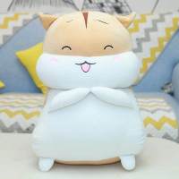 女朋友出气女童小仓鼠布娃娃生日熊毛绒送女生成人超萌老婆 黄微笑 (可插手款)40cm(箱装+玫瑰)